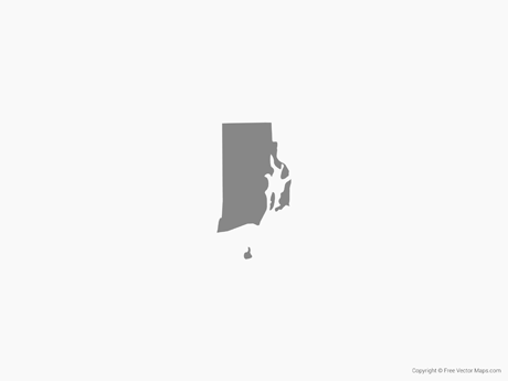 460x345 Vector Map Of Rhode Island