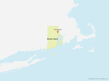460x345 Vector Map Of Rhode Island Free Vector Maps