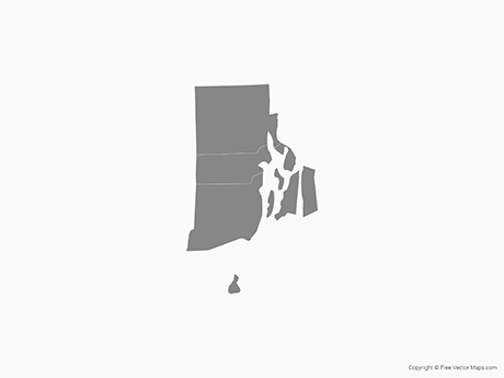 460x345 Vector Map Of Rhode Island With Counties