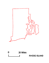 202x256 Editable Royalty Free Map Of Rhode Island,ri In Vector Graphic