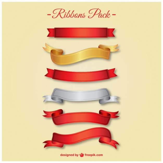 626x626 Elegant Ribbons Pack Vector Premium Download