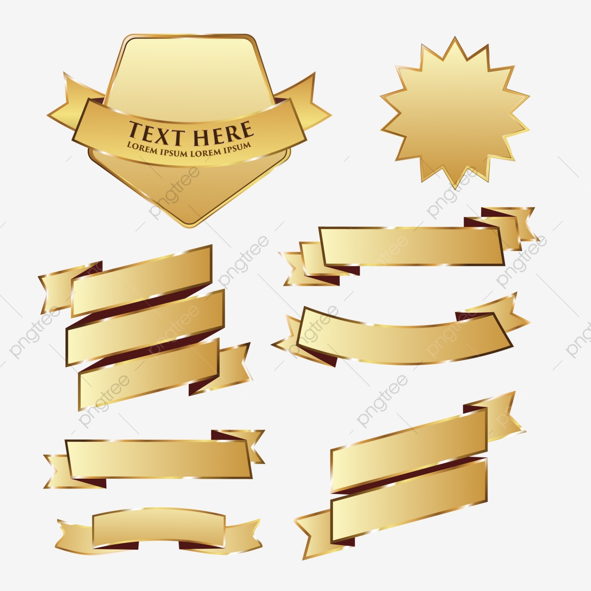 1200x1200 Gold Ribbon Pack Ribbon, Text, Gold Ribbon Png And Vector