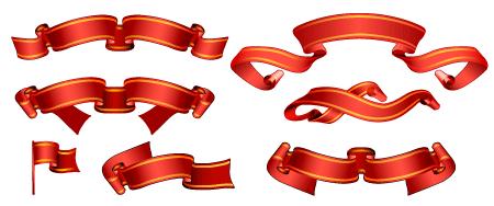450x188 Ribbon Vector Free Collection Psddude