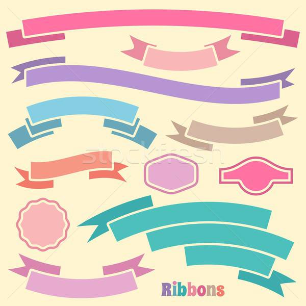 600x600 Ribbon Banners Vector Illustration David Benes