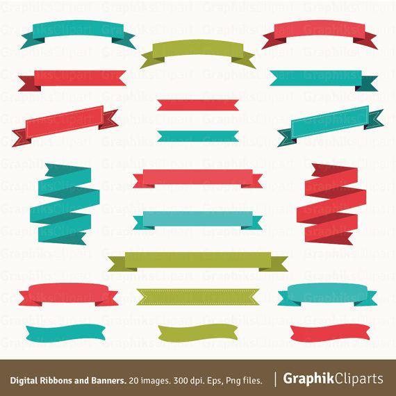 570x570 Digital Ribbons Banners Clipart Vector Ribbons And Vector