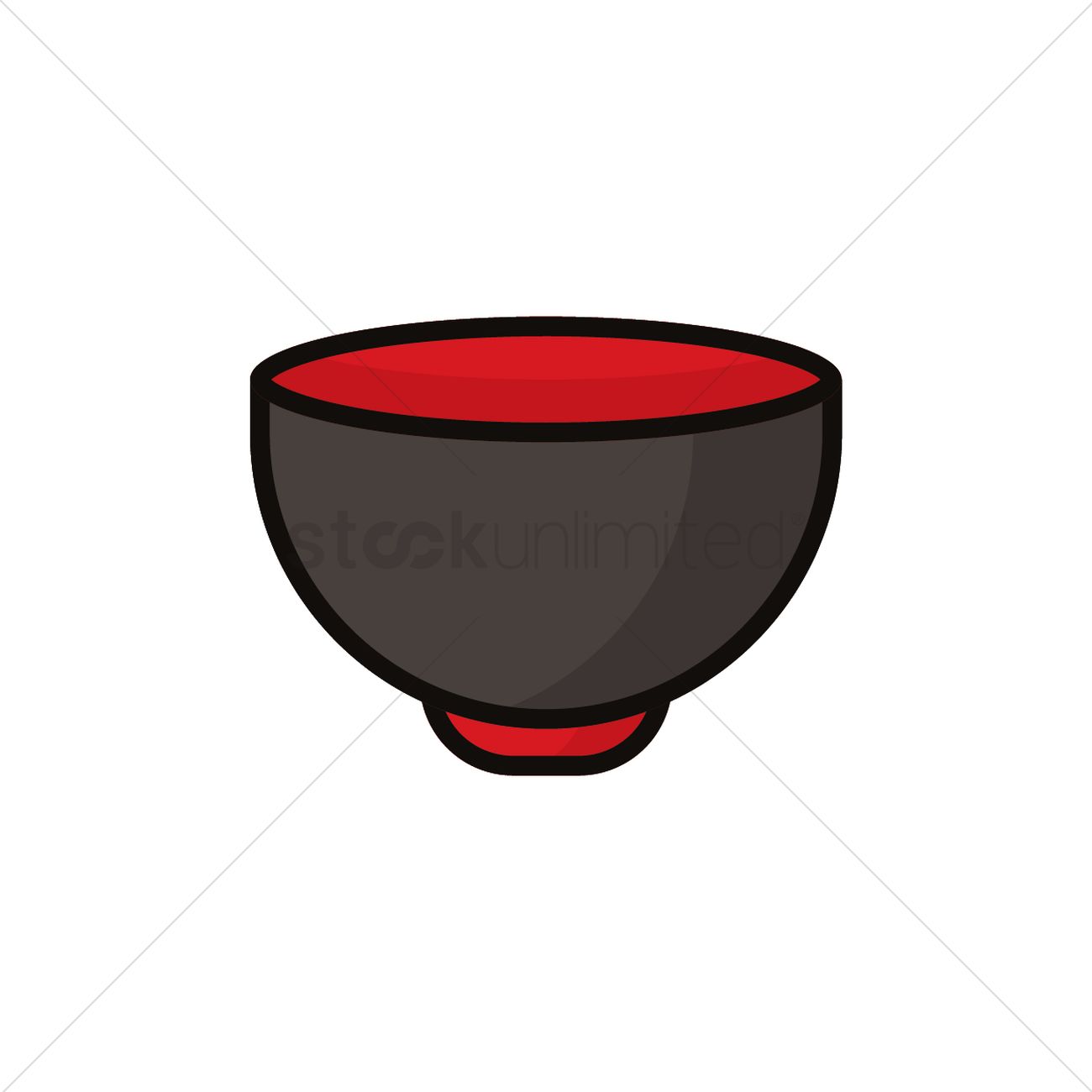 1300x1300 Japanese Rice Bowl Vector Image