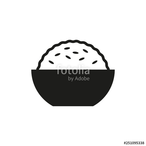 500x500 Rice Bowl Icon Stock Image And Royalty Free Vector