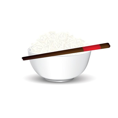 450x450 Rice Bowl Vector Illustration Royalty Free Vector Graphics