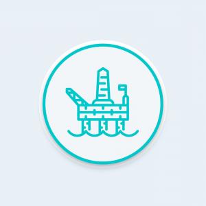 300x300 Oil Drilling Platform Line Icon Offshore Oil Rig Vector Soidergi