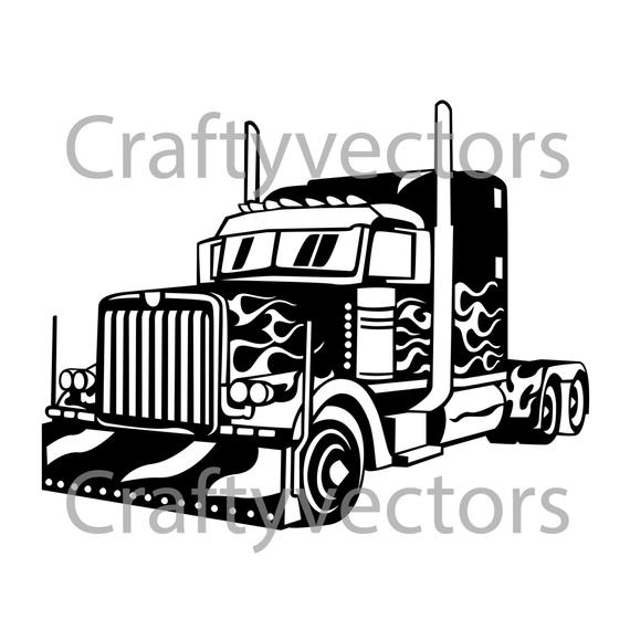 570x570 Big Rig Vector Etsy