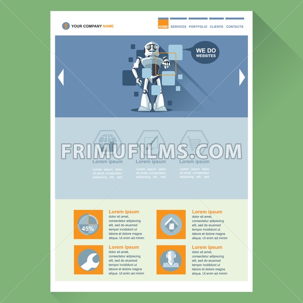 600x600 Robot Web Site Theme Layout Digital Background Vector