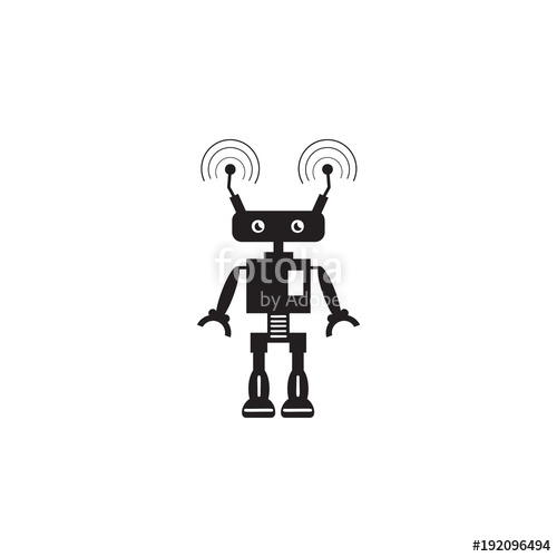 500x500 Robot With Communication Icon Element Of Robots For Advertising