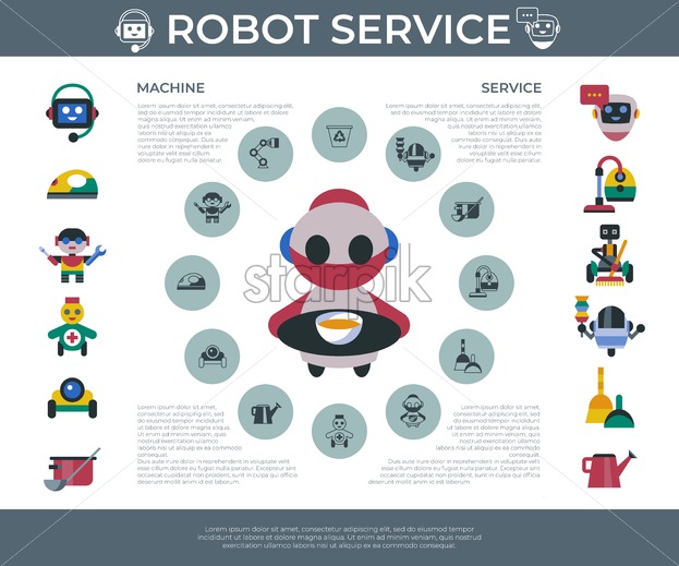 623x519 Digital Vector Service And Cleaning Home Machine Robots Simple