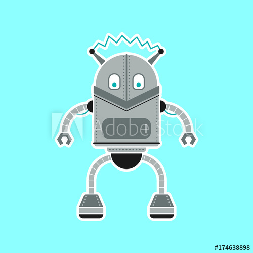 Cartoon Vector Robot 500x500 Cartoon Vector Robot