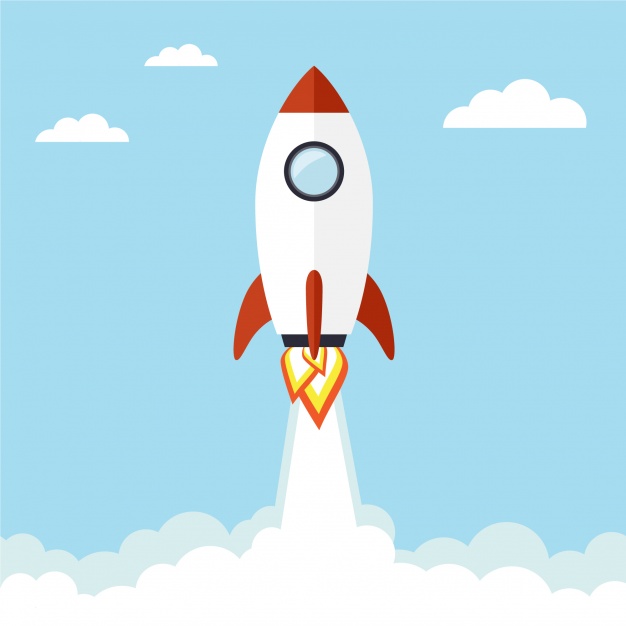 626x626 Flying Rocket Background Vector Free Download