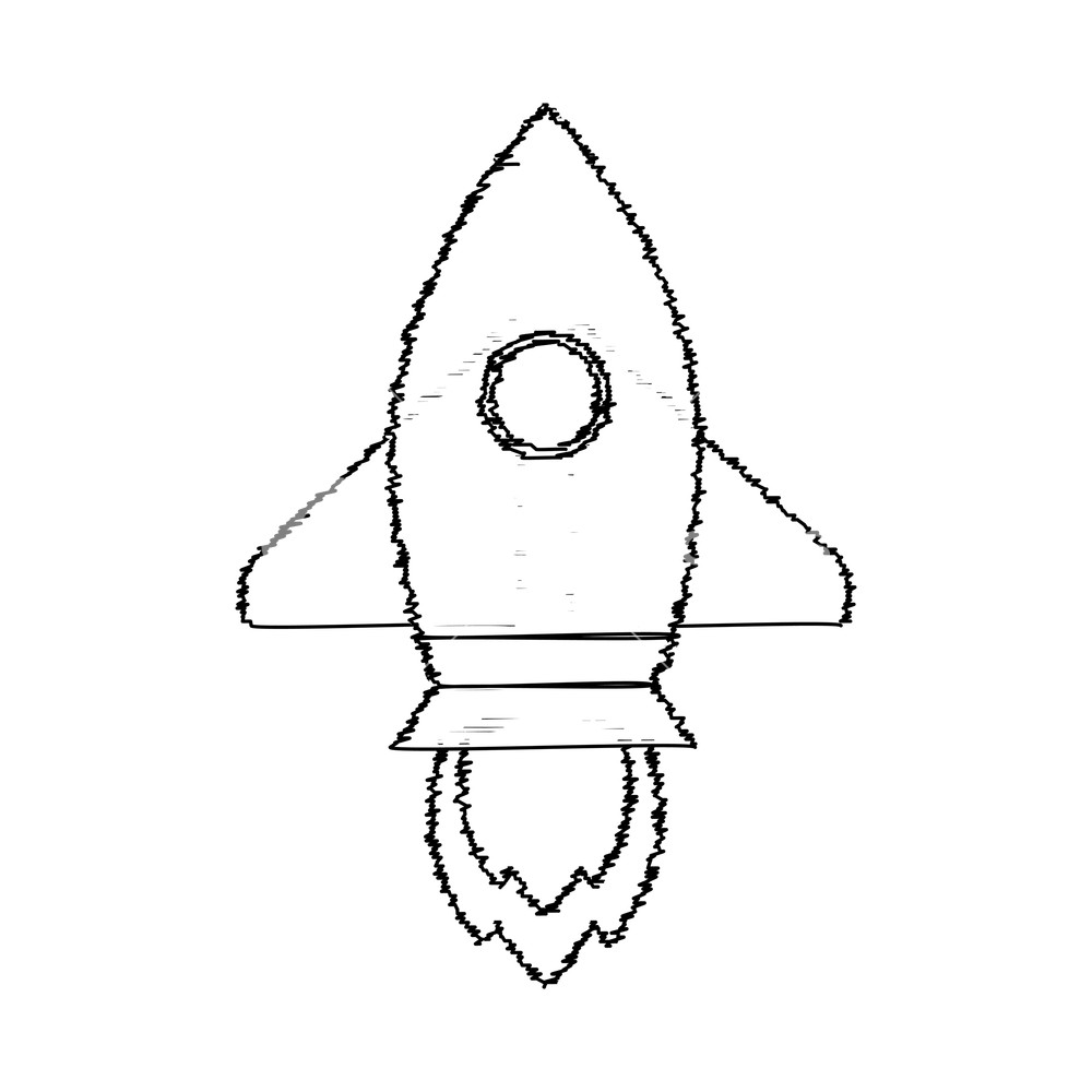 1000x1000 Rocket Sketch Start Up Vector Rocket Sketchy, Sketch Launch Up