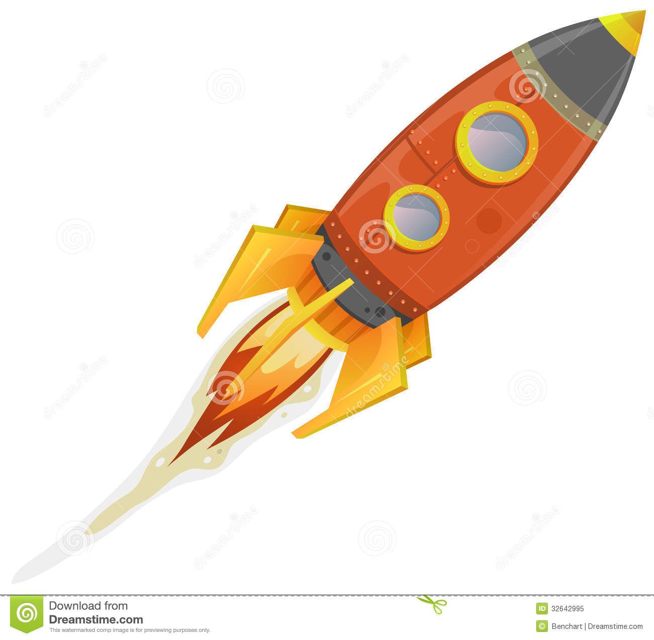 1300x1272 Comic Rocket Ship Royalty Free Stock Photo