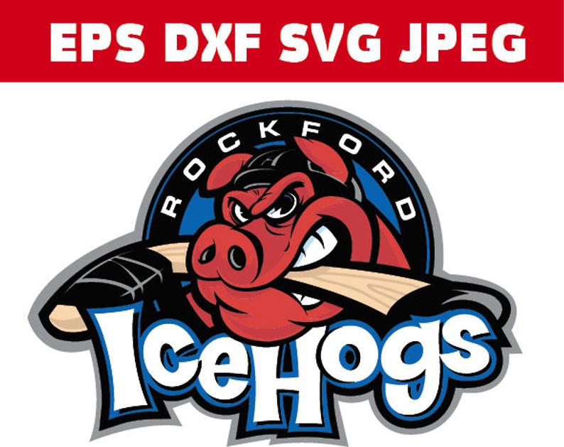 794x629 Rockford Icehogs Logo Dxf Instant Etsy