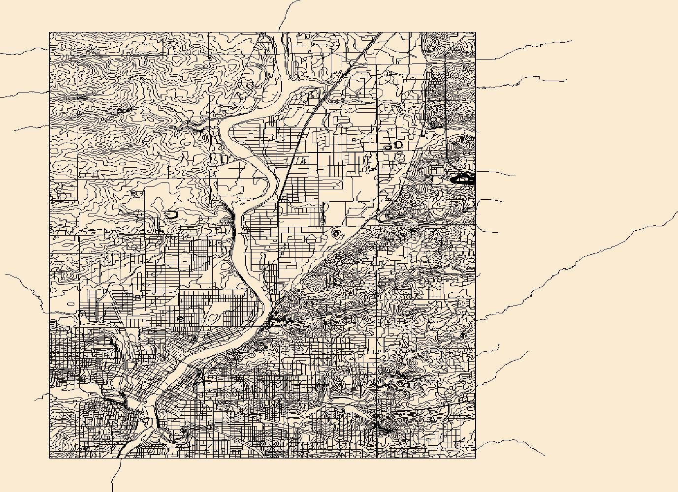 1377x1000 Usgs Topo Map Vector Data