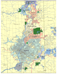 200x259 Editable Rockford, Il City Map