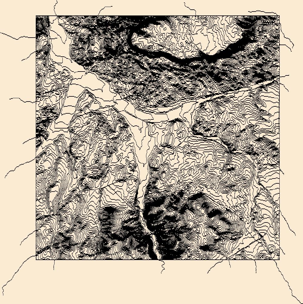 1000x1003 Usgs Topo Map Vector Data