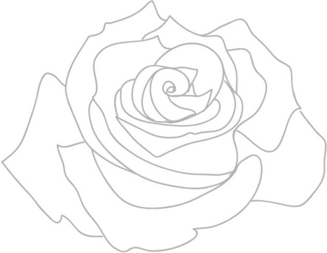 476x368 Rose Outline Free Vector Download