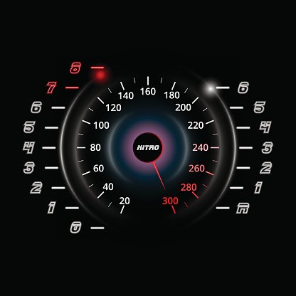 416x416 Modern Car Speedometer And Rpm Racing Vector Premium Clipart
