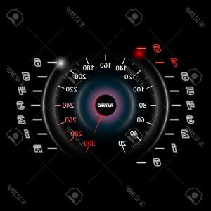 300x300 Photostock Vector Modern Car Speedometer And Rpm Gauge Racing