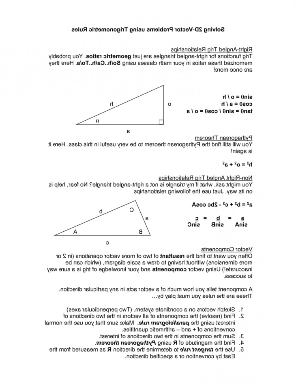 949x1228 Solving D Vector Problems Using Trigonometric Rules Soidergi