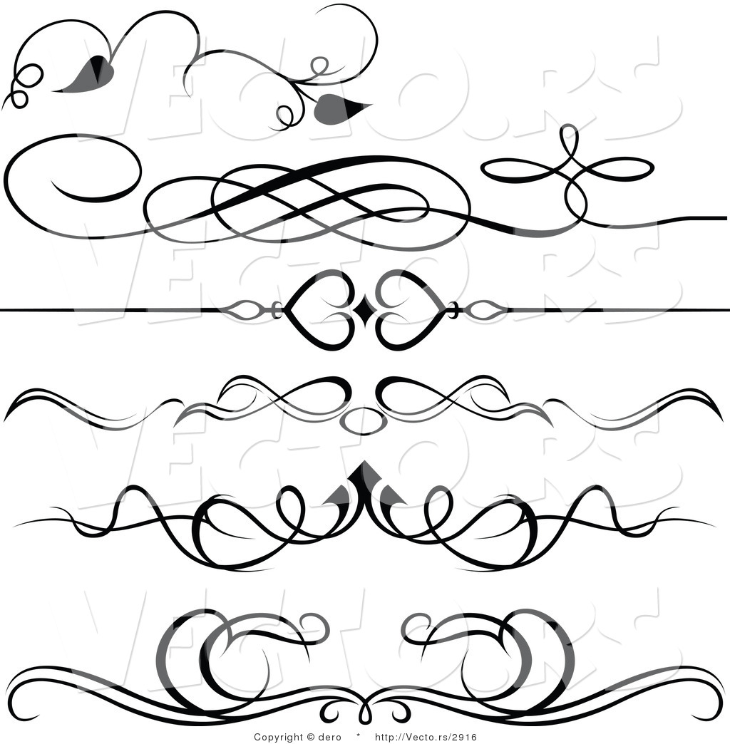 1024x1044 Vector Of Unique Black And White Ornate Rules And Borders