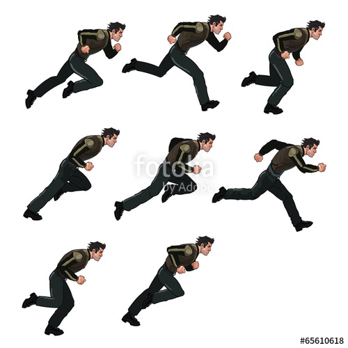 500x500 Running Man Sprite Stock Image And Royalty Free Vector
