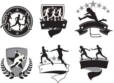 487x352 Track Event, Hurdles, Relay Race, Cross Country Icons Scan N Cut