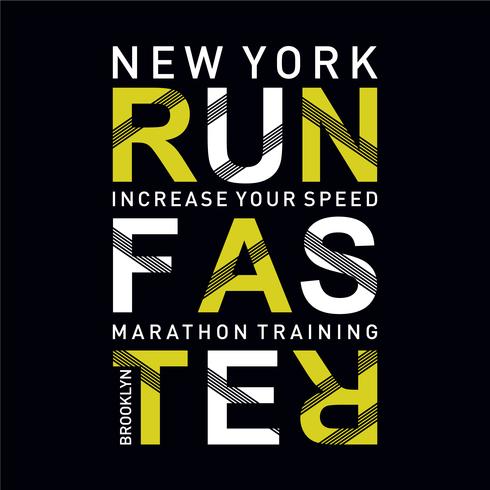 490x490 Vector Illustration On A Theme Of Run Faster In New York City
