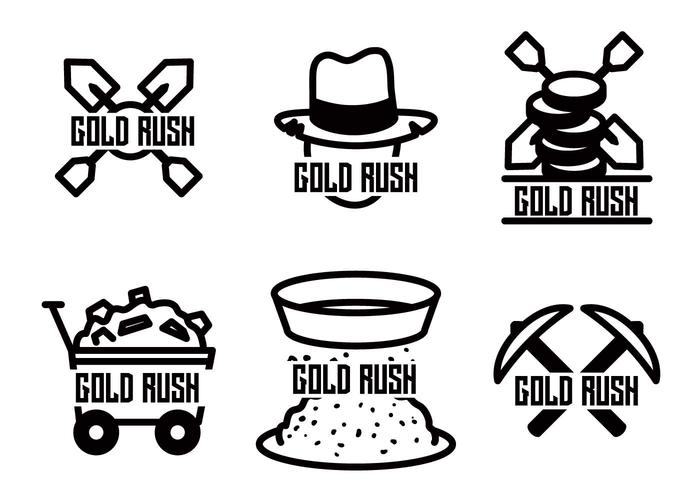 700x490 Gold Rush Vector Set