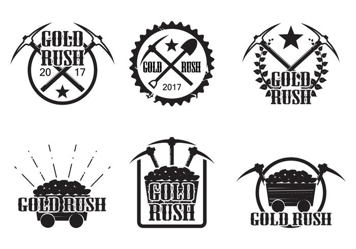 700x490 Set Of Vintage Gold Rush Vectors