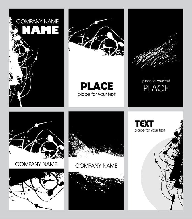 Black And White Rust Card Design Template Vector Free 676x769 Black And White Rust Card Design Template Vector Free