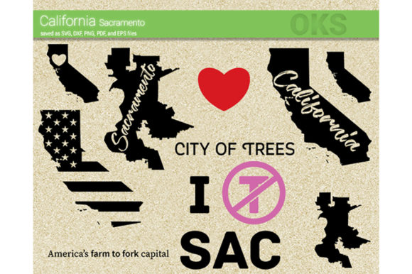 580x386 California Sacramento Vector Graphic