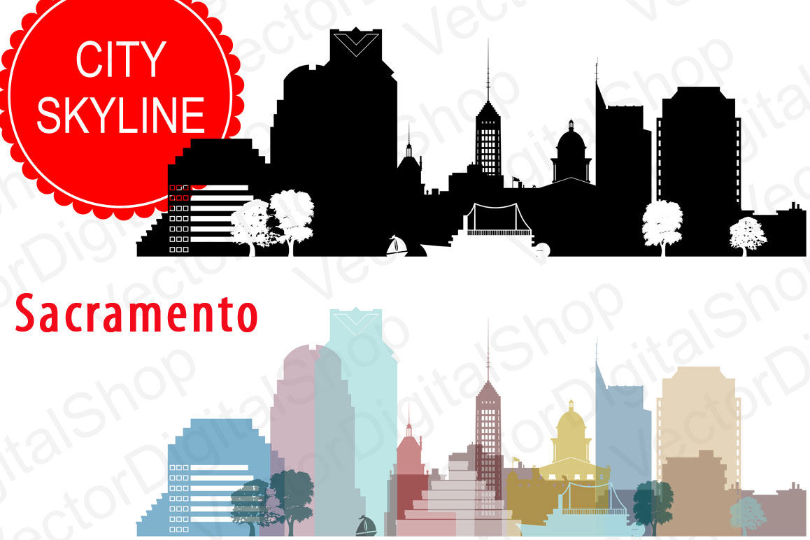 1158x772 Sacramento Vector, California, Usa Skyline Png