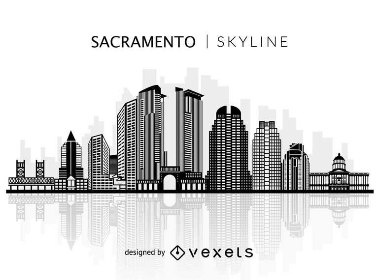 767x570 Silhouette Of Sacramento Skyline