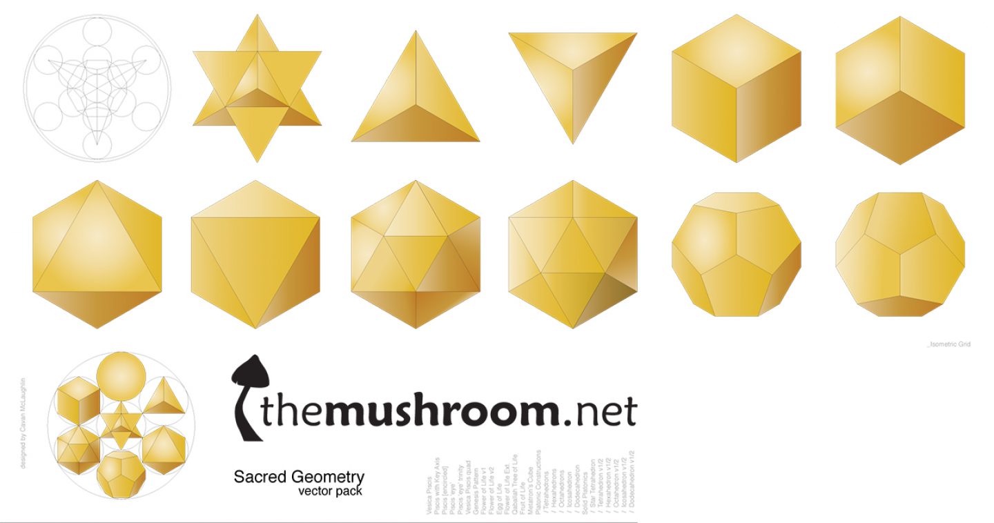 1440x758 Free Sacred Geometry Vector Pack The Mushroom