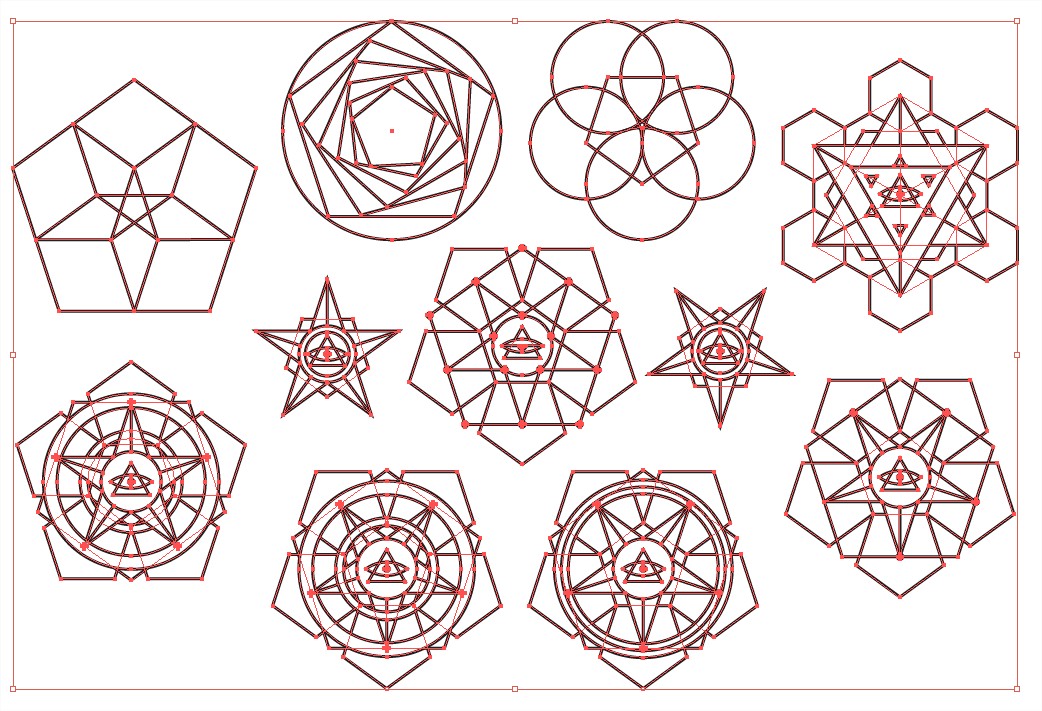 1042x711 Sacred Geometry Vector Pack For Adobe Illustrator