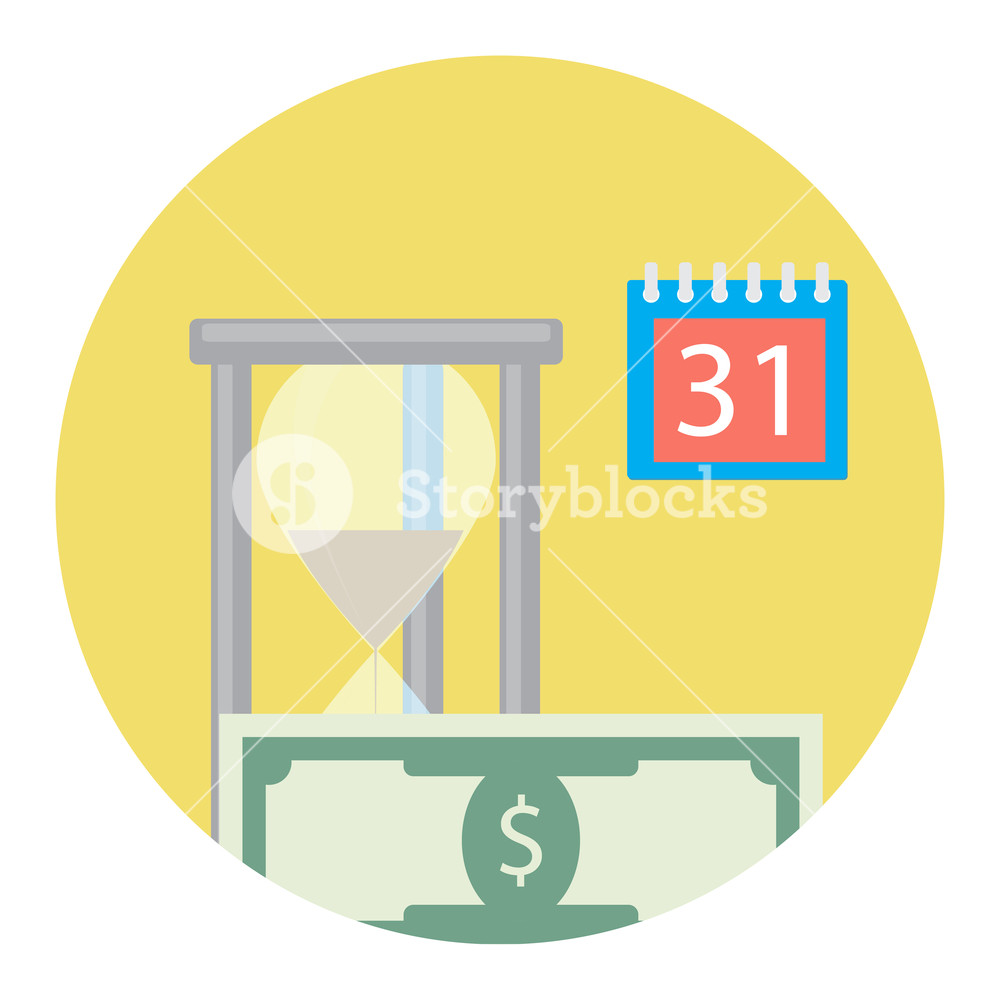 1000x1000 Time Is Money Icon Finance Capital, Time For Salary, Vector
