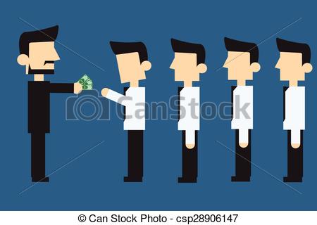 Employees Receiving Monthly Salary Vector Design For Business 450x320 Employees Receiving Monthly Salary Vector Design For Business