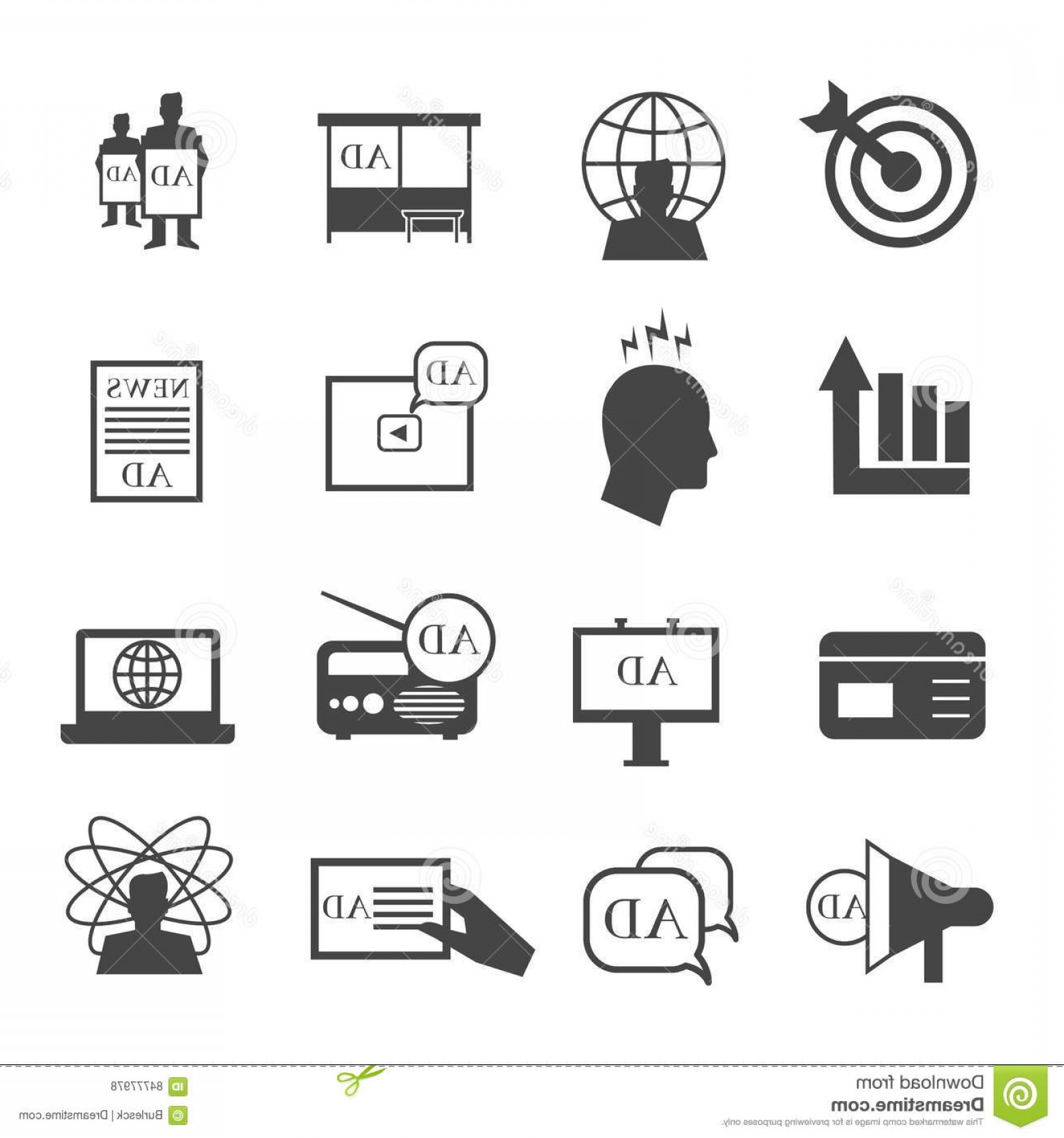 1560x1668 Stock Illustration Marketing Icons Market Sales Representative