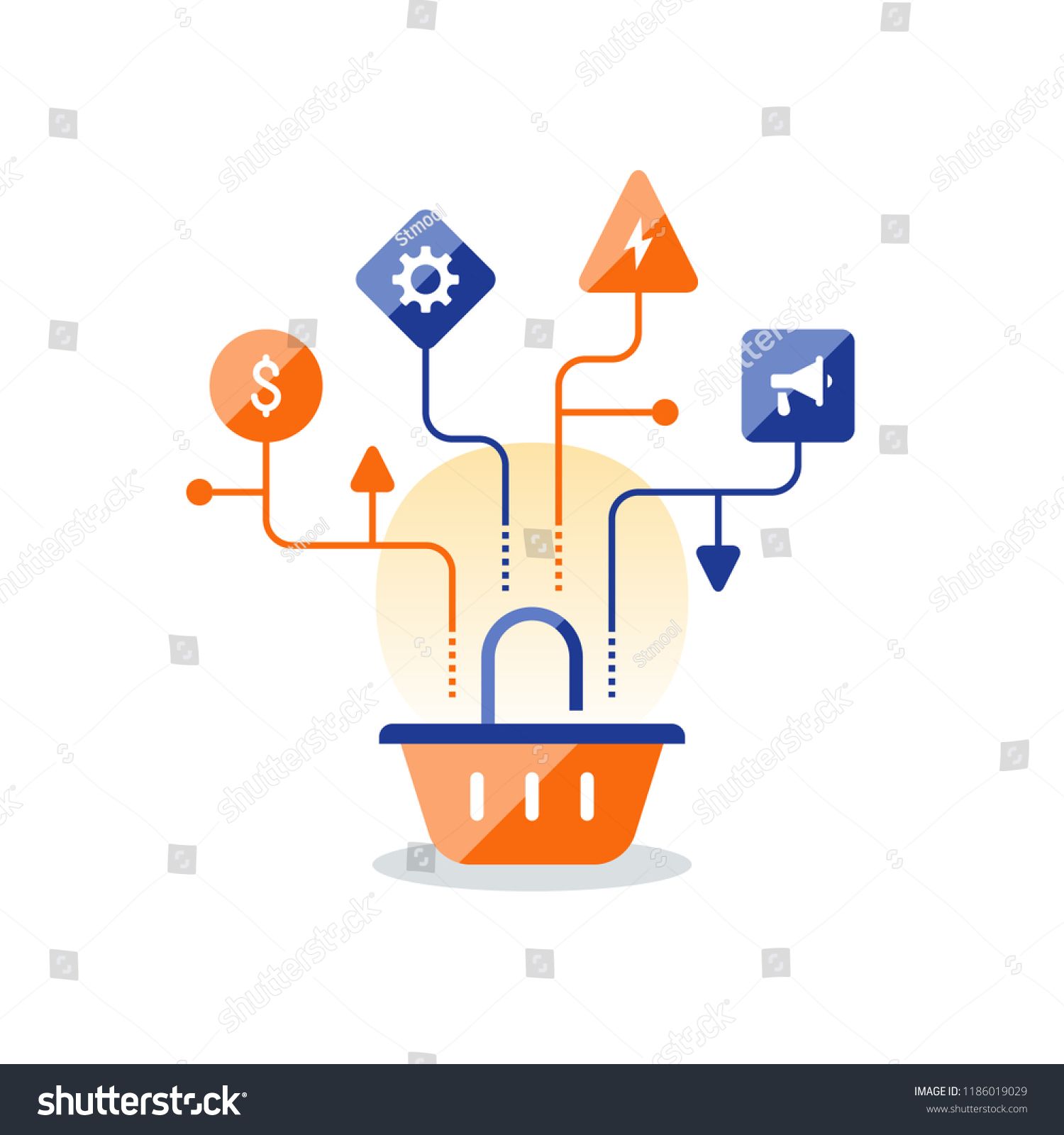 1500x1600 Marketing Strategy Plan, Basket Icon, Sales Improvement, Online