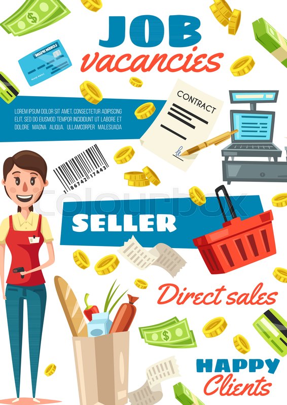 566x800 Job Vacancy Hiring Poster Recruitment Stock Vector Colourbox