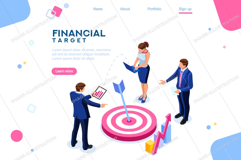 910x605 Report Of Sales Target Vector