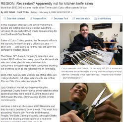 250x245 Vector Marketing Cutco Cutlery Work Experience Profiled