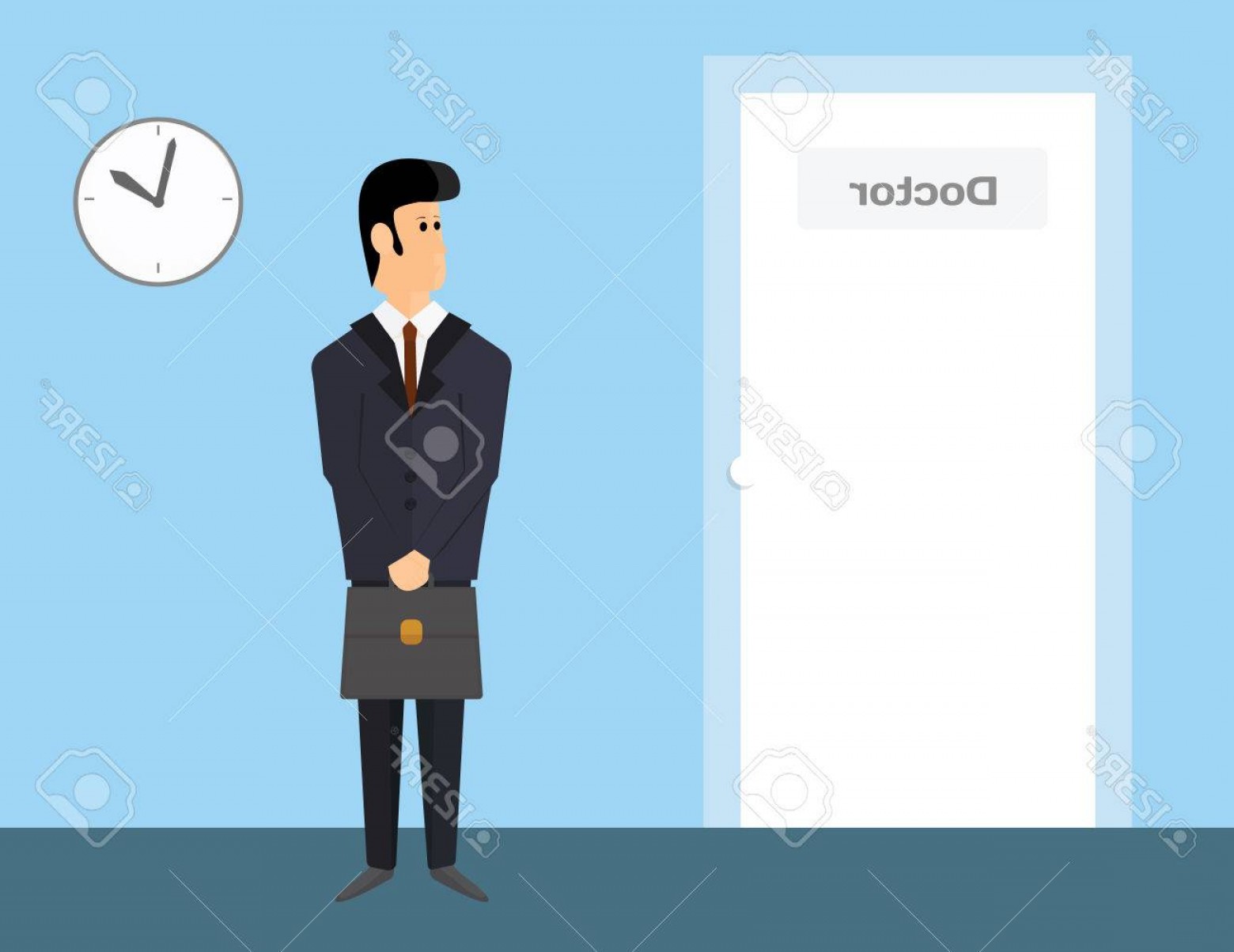 1560x1204 Photostock Vector Pharmaceutical Sales Representative Waiting