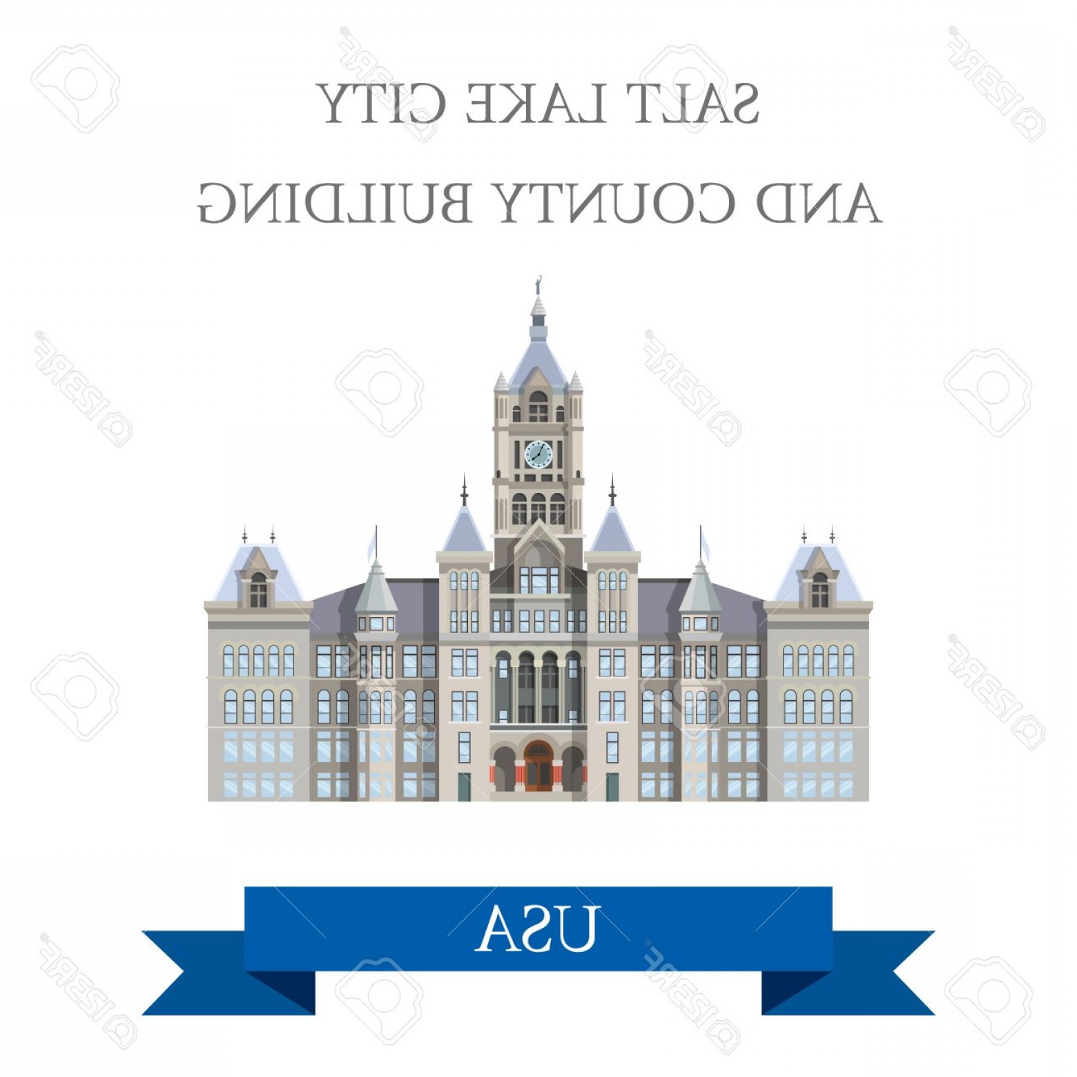 1560x1560 Photostock Vector Salt Lake City And County Building Utah United